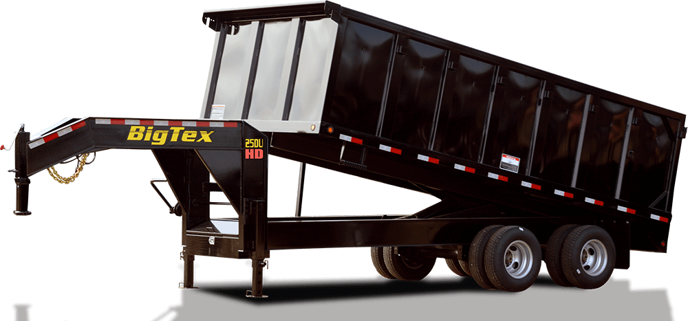 The 25DU Big Tex Dump Trailer is a Tandem Dual Gooseneck Heavy Duty dump tr...